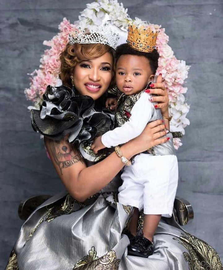 Tonto Dikeh and her son, Kind Andre