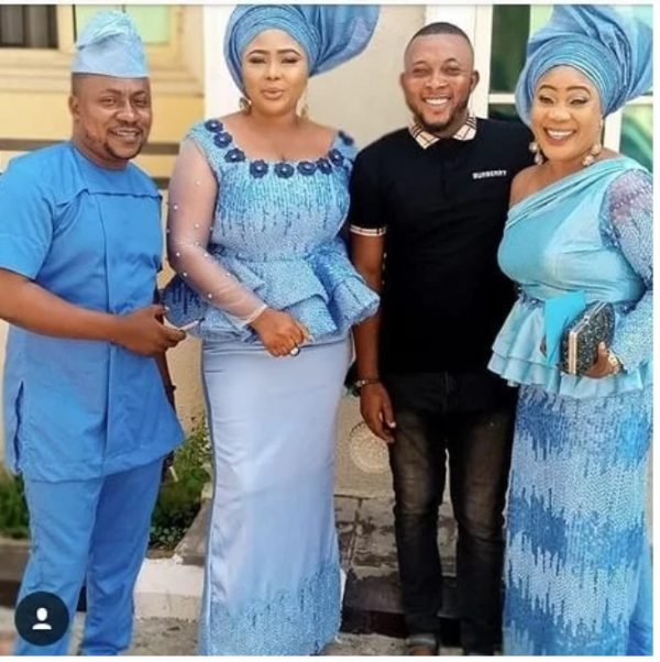 Popular Yoruba actor, Segun Ogungbe’s wives, Omowunmi Ajiboye and Atinuke