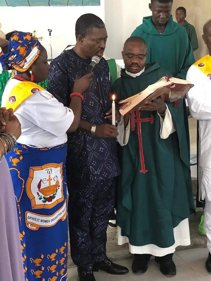 Kanayo baptised in church