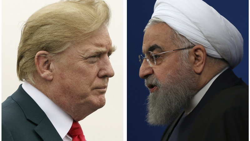 Trump and Iran President, Rouhani