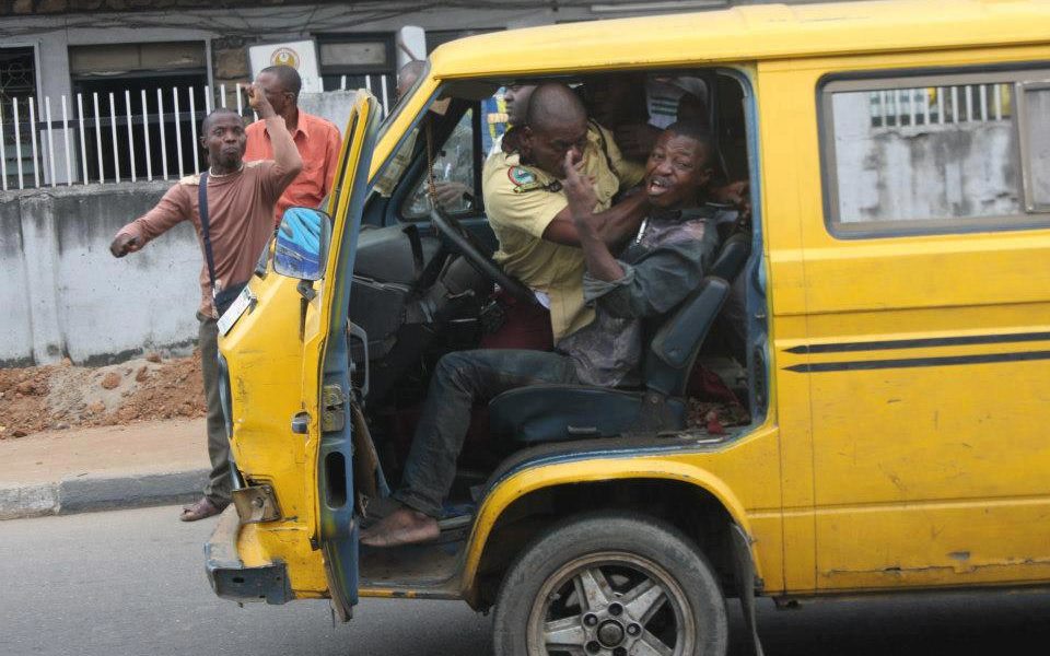 A Lastma official dragging steering wheel with a driver (File photo)