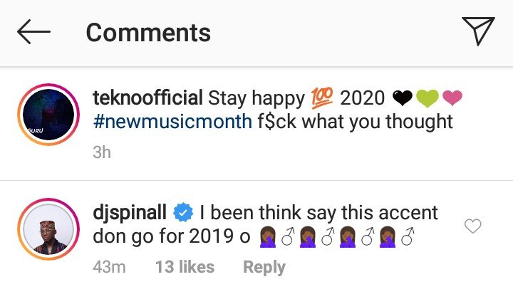 DJ Spinall's comment 