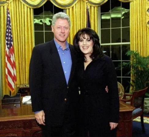 Bill Clinton and his secretary, Monica S. Lewinsky