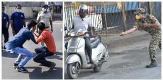 photo of India security operatives beating people who refused to stay indoor over coronavirus pandemic