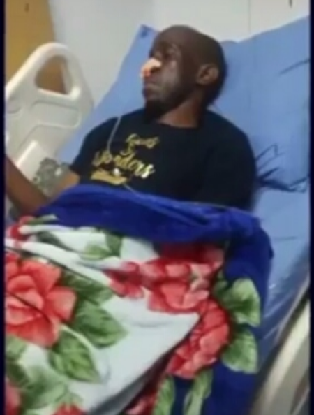 Singer Obiora Obiwon in the hospital