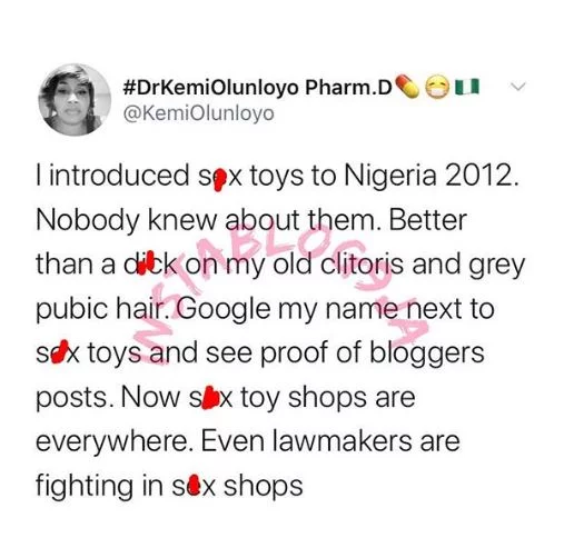 Kemi Olunloyo Says She Introduced Intimacy Toys To Nigeria In 2012