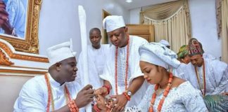 Oba Adeyeye Enitan Ogunwusi, with wife, Olori Naomi