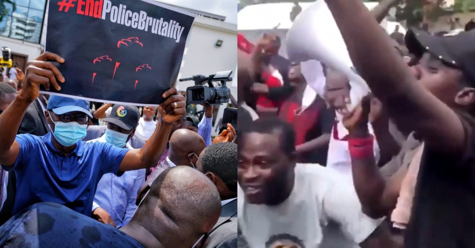 #EndSARS protesters lose their cool, sings Davido's Fem to ...