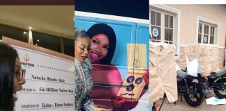 Tacha Cries As Titans Gift Her 6 Million Naira, Delivery Bus And 3 Motorbikes For Her 25th Birthday