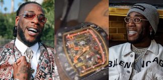 Burna Boy Shows Off His Newly Acquired Richard Mille Wristwatch (Video)