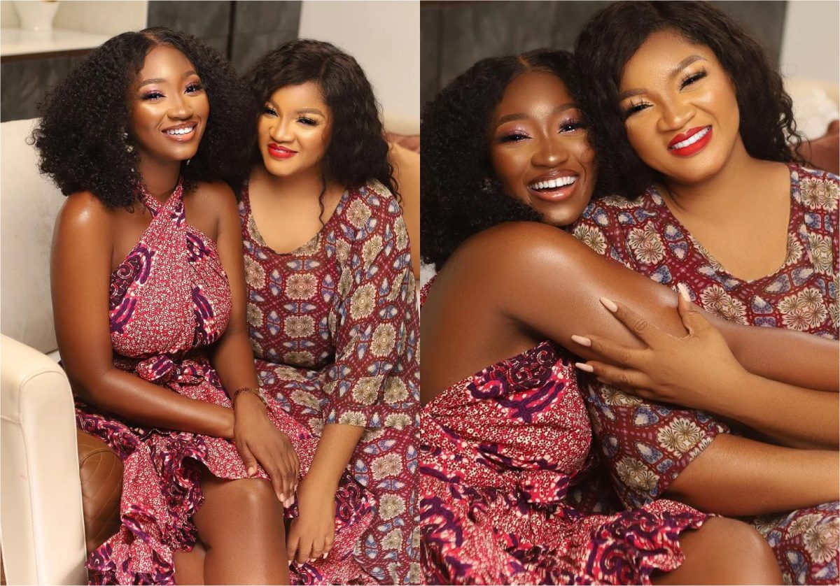 Omotola Jalade-Ekeinde and her daughter