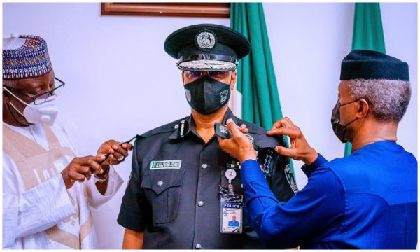 BREAKING: Osinbajo Decorates Acting IGP Usman Alkali Baba