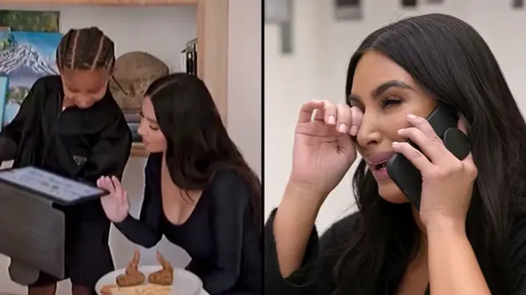 Footage Shows Moment Kim Kardashian’s Son Showed Her A Pop-Up Ad About Her Sex...