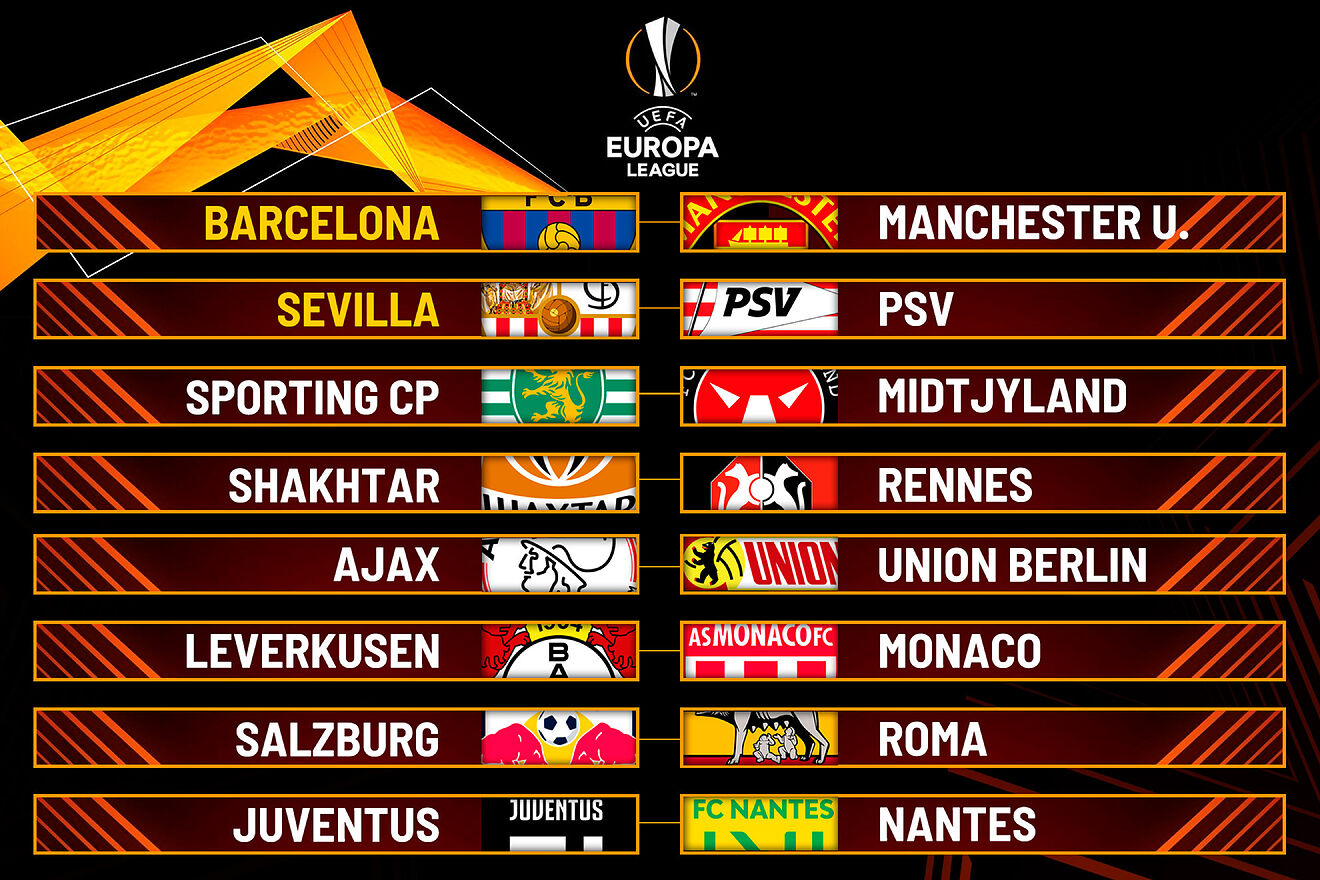 UEFA Europa League Man Utd To Play Barcelona In Knockout Round Playoffs