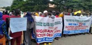 Tinubu's protesters at EU office