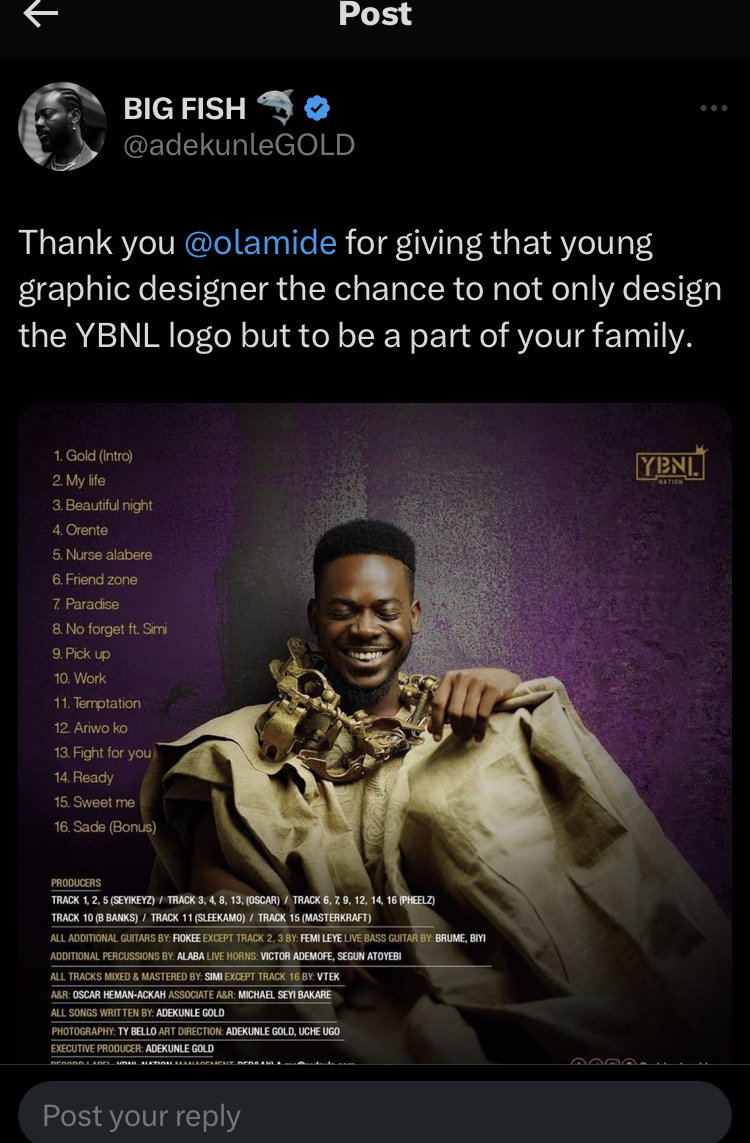 Thanks For Making Me Be Part Of Your Family – Adekunle Gold Credits Olamide For Career Boost