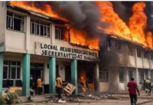 Rivers Crisis Worsens As Hoodlums Set Ablaze Three LG Secretariats (Photos)