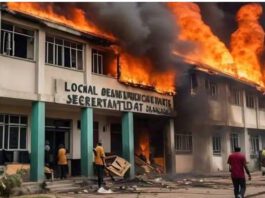 Rivers Crisis Worsens As Hoodlums Set Ablaze Three LG Secretariats (Photos)